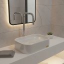 Ver mais imagens de Cuba para Bnheiro Lavabo Sobrepor 41x28cm Branco Perolado Premium