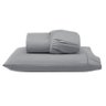 Kit Roupa de Cama 400 Fios Solteiro 2 Peças Toque de Cetim Cor:cinza - 1