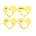 Ver imagem 1 de Porta Guardanapo Coração Desejos Kit 4 Peças 7,5cmx6,5cm - Cria Arte Laser Amarelo