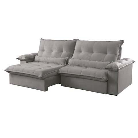 Sofá Vega 02 Módulos de 100cm Br 25cm Meu Sofá Online B026 Veludo Prata