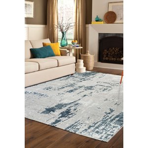 Tapete Sala 100x150 Milão Cinza Estonado