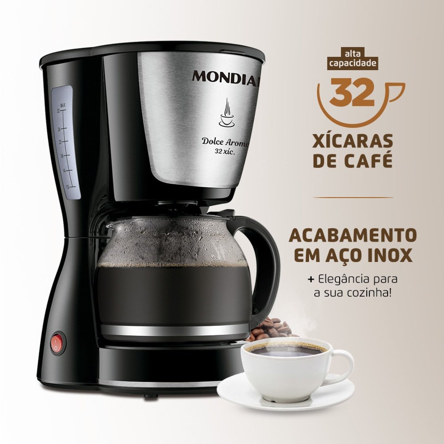 Cafeteira Elétrica Dolce Arome 220v C-32-32x Mondial - 6