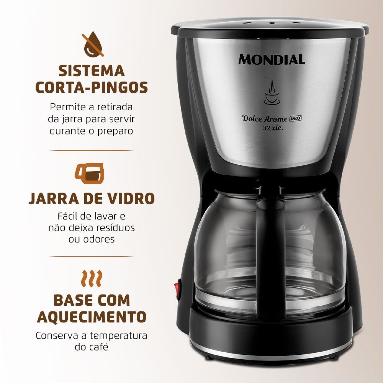 Cafeteira Elétrica Dolce Arome 220v C-32-32x Mondial - 4