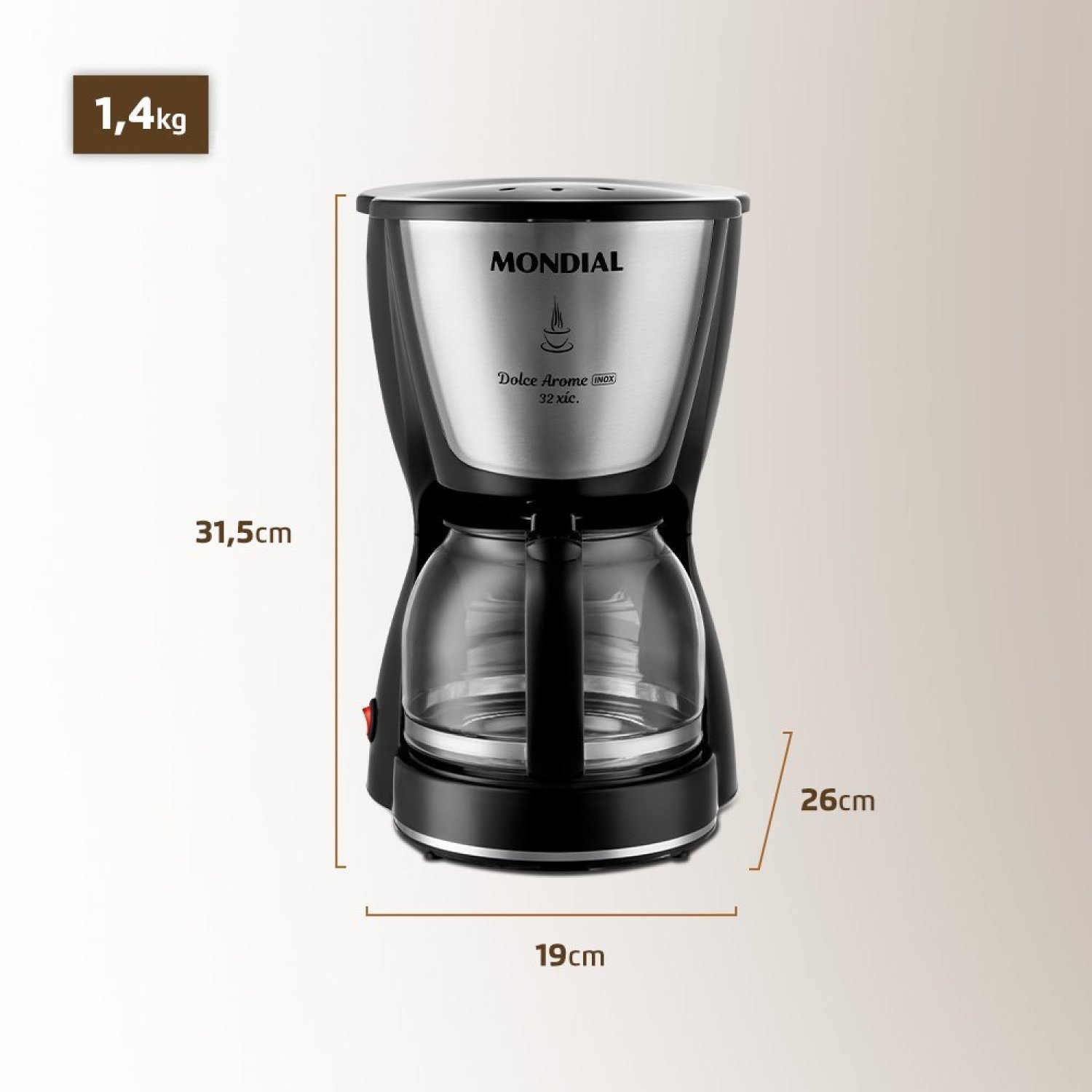 Cafeteira Elétrica Dolce Arome 220v C-32-32x Mondial - 3