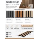 Ver imagem 4 de Painel Ripado Acústico 2,85m Marrom/Maple Graddus