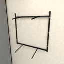 Ver imagem 2 de Arara de Roupas Closet Quarto com 8 Peças Cremalheira 100x100 Cm Cor Preto Modelo Clst1p18