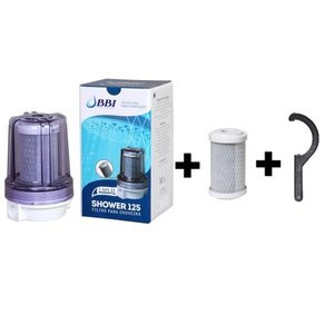 Filtro para Chuveiro Ducha + 1 Refil + Chave Bbi Filtração