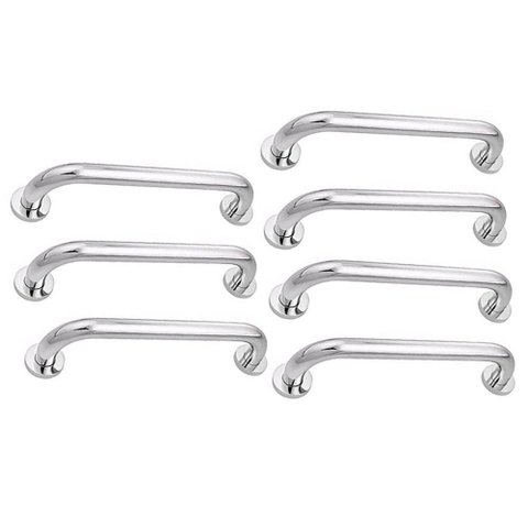 Alça de Apoio Barra Inox 30cm Kit 7 Unidades Idoso Banheiro Acessibilidade Box Quarto Corrimao