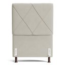 Ver imagem 2 de Cabeceira Cama Box Solteiro Mel 90cm com Frame Suede Bege - Abmaza