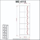 Ver imagem 7 de Kit 2 Armários para Escritório 2 Portas de Vidro ME4115 Tecno Mobili