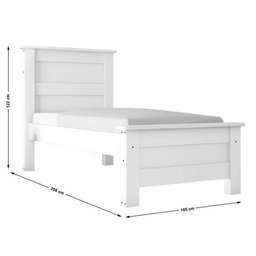 Cama Solteiro Siena Branco - Móveis Lanza - 3