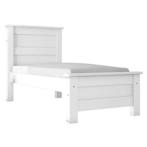 Cama Solteiro Siena Branco - Móveis Lanza