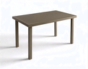 Ver imagem 1 de Mesa de Alumínio Ripado Retangular 1,50x0,80 - Área Externa:Champanhe