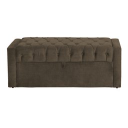 Calçadeira Báu Emma Linho Cores - DS Estofados - Solteiro - CACAU - 2 Calçadeira Báu Emma Linho Cores - DS Estofados - Solteiro - CACAU - 2