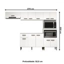 Ver imagem 4 de Armário de Cozinha Boston com Balcão para Pia 11 Portas 1 Gaveta Branco - Pnr Móveis