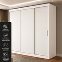 Ver imagem 3 de Guarda-Roupa 100% MDF 3 Portas de Correr 4 Gavetas 193x213x55cm Branco