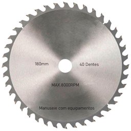 Kit 6 Discos de Serra Circular com 40 Dentes 7 180mm para Madeira - 1