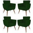Ver imagem 1 de Kit 4 Poltronas Nina com Capitone - Verde