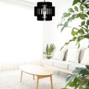 Ver imagem 5 de Luminária Teto tipo Pendente DALLAS MDF - Completa - Cor: Preta