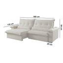 Ver imagem 5 de Sofá Vega 02 Módulos de 80cm Br 25cm Meu Sofá Online A302 Linho Branco