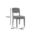 Ver imagem 2 de Conjunto: Mesa Sala Jantar Pietá C/ Tampo Madeirado Canto Curvo 180x90cm e 6 Cadeiras Havana