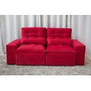 Ver imagem 4 de Sofá Retrátil e Reclinável 1,50m em Tecido Suede Vermelho