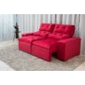 Sofá Retrátil e Reclinável 1,50m em Tecido Suede Vermelho - 2
