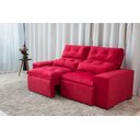 Ver imagem 3 de Sofá Retrátil e Reclinável 1,50m em Tecido Suede Vermelho