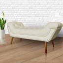 Ver imagem 3 de Conjunto Sienna Cabeceira e Recamier Queen 160 cm Suede Marfim