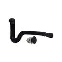 Ver imagem 1 de Combo Sifao Sanfonado Tubo Extensivo Inteligente Preto 3 em 1 e Válvula ABS