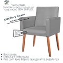 Ver imagem 3 de Poltrona Elegante para Consultório Moderno Tecido Corano Clínica Estofada