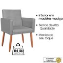 Ver imagem 4 de Poltrona Elegante para Consultório Moderno Tecido Corano Clínica Estofada