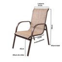 Ver imagem 6 de Conjunto Alumínio Mesa Redonda Ripada 120cm Porto Rico e 4 Poltronas com Tela Cannes 