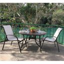 Ver imagem 7 de Conjunto Alumínio Mesa Redonda Ripada 120cm Porto Rico e 4 Poltronas com Tela Cannes 