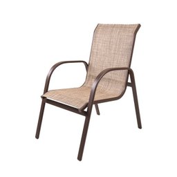 Conjunto Alumínio Mesa Redonda Ripada 120cm Porto Rico e 4 Poltronas com Tela Cannes  - 3