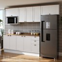 Ver imagem 1 de Cozinha Completa 6PÇS 9 Pts 3 Gav Iluminata Branco/Ebano