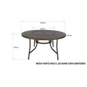 Ver imagem 3 de Conjunto Mesa Redonda 150cm com Giratória Central Porto Rico e 4 Poltronas com Tela Cannes 