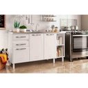 Ver imagem 1 de Módulo Cozinha Telasul Star New Balcão 3 Portas e 2 Gavetas S/tampo 150cm Branco-telasul