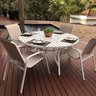 Conjunto Mesa Redonda Ripada 120cm Porto Rico e 4 Poltronas com Tela Cannes Portinaty - 1