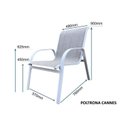 Ver imagem 6 de Conjunto em Alumínio Mesa Redonda Ripada 120cm Porto Rico e 2 Poltronas com Tela Cannes Portinaty