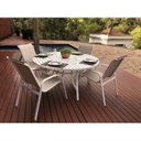 Ver imagem 7 de Conjunto Mesa Redonda 150cm com Giratória Central Porto Rico e 4 Poltronas com Tela Cannes Branco
