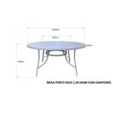 Ver imagem 4 de Conjunto Mesa Redonda 150cm com Giratória Central Porto Rico e 4 Poltronas com Tela Cannes Branco