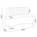 Ver imagem 4 de Sofá 2 Lugares para Sala Living 160cm Pés Palito Tamar K04 Bouclê Bege Escuro - Mpozenato