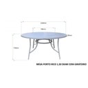 Ver imagem 7 de Conjunto Alumínio Mesa 150cm com Giratória Central Porto Rico e 2 Poltronas Tela Cannes Branco