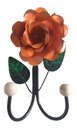 Ver imagem 1 de Cabide 2 Ganchos Rosas de Ferro - Suporte Duplo:laranja