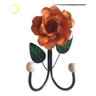 Cabide 2 Ganchos Rosas de Ferro - Suporte Duplo:laranja - 2