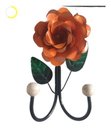 Ver imagem 2 de Cabide 2 Ganchos Rosas de Ferro - Suporte Duplo:laranja