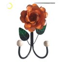 Ver imagem 2 de Cabide 2 Ganchos Rosas de Ferro - Suporte Duplo:laranja