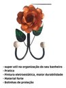 Ver imagem 4 de Cabide 2 Ganchos Rosas de Ferro - Suporte Duplo:laranja