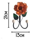 Ver imagem 3 de Cabide 2 Ganchos Rosas de Ferro - Suporte Duplo:laranja